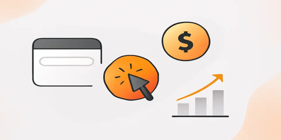 Abstract visual representing digital marketing and PPC strategies.