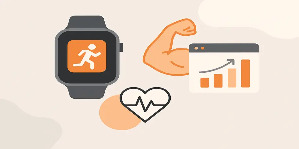 Abstract visualization of digital fitness and innovation trends.