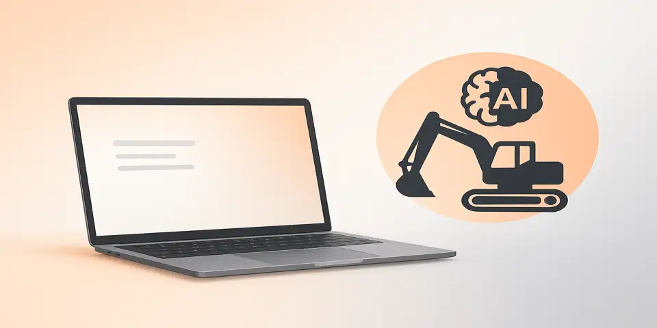 Laptop displaying clean AI analytics charts symbolizing smarter business growth through data insights.