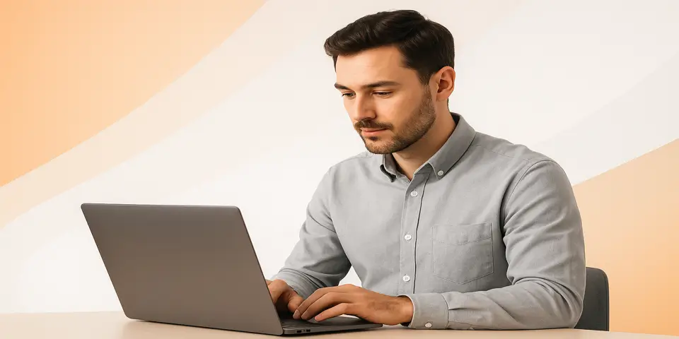 Professional analyzing digital insights on a screen to improve business effectiveness.