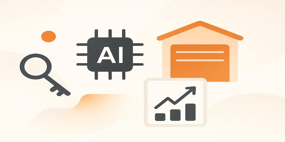 Abstract gradient shapes representing modern digital transformation and growth concepts.