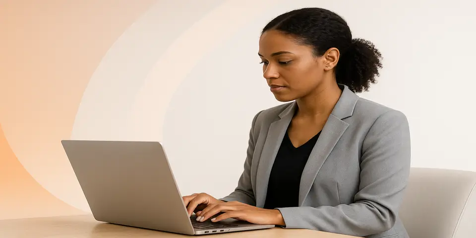 Professional reviewing analytics on a digital interface to enhance decision-making accuracy.