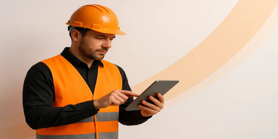 Professional using digital tools to analyze construction project performance