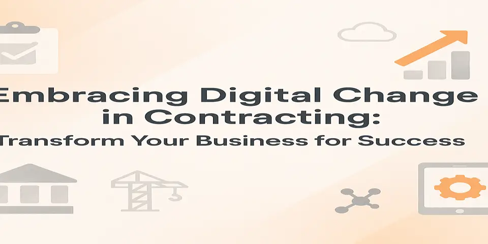 Title graphic with contracting icons, digital elements, and growth symbols on a clean gradient background