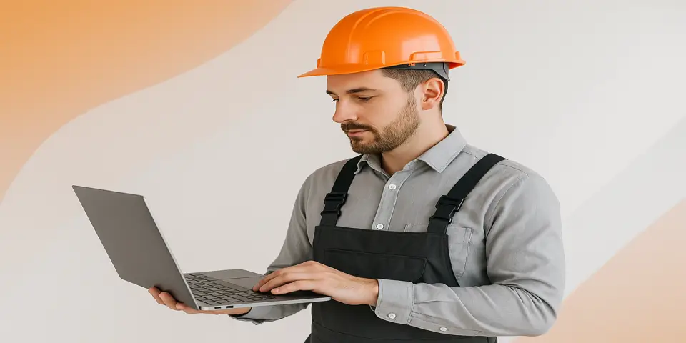 Professional analyzing digital dashboards to improve contracting performance