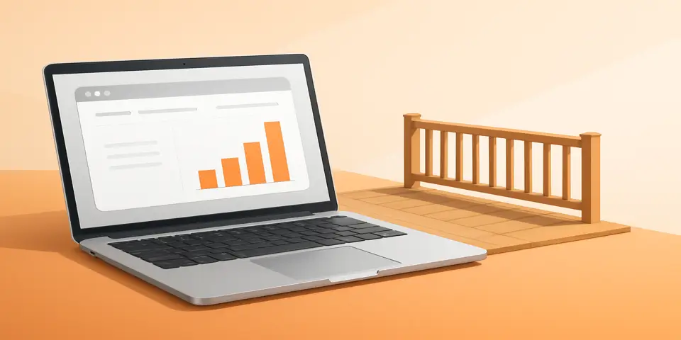 Digital device displaying growth charts, analytics visuals, and performance metrics
