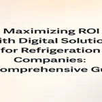 Digital solutions for refrigeration companies with ROI-focused visuals and modern gradients