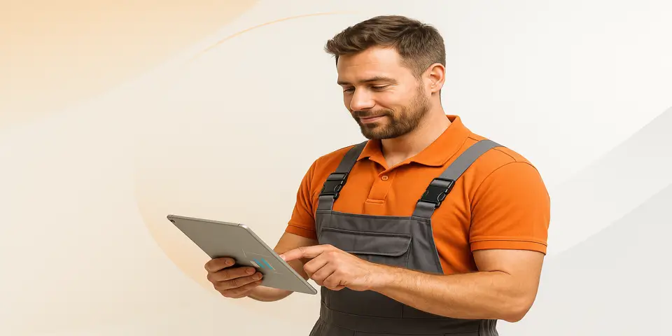 Professional analyzing digital tools to support business transformation.