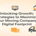 Digital banner highlighting growth and digital strategies for moving companies.