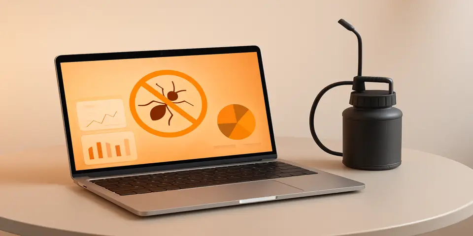 Digital device showing charts and performance indicators for business growth.