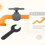 Abstract icons representing technology, growth, and service improvement.