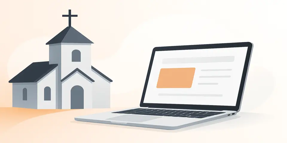 Hyper-real digital device displaying analytics-style visuals supporting modern church communication.