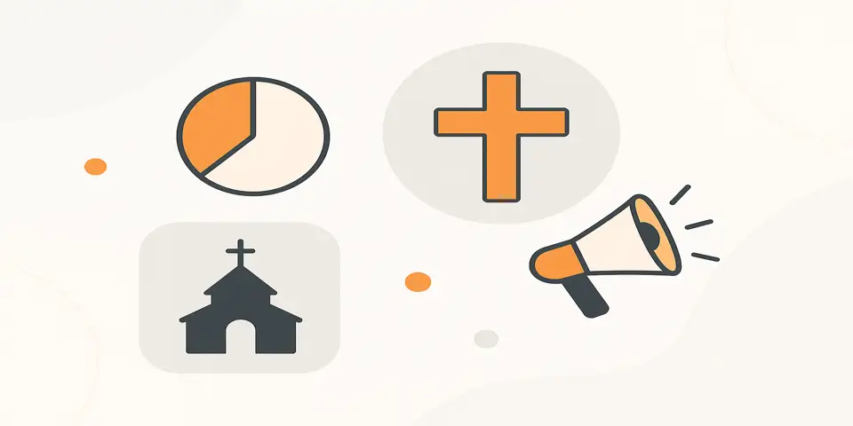 Abstract shapes symbolizing modern communication and digital support systems for community-driven organizations.