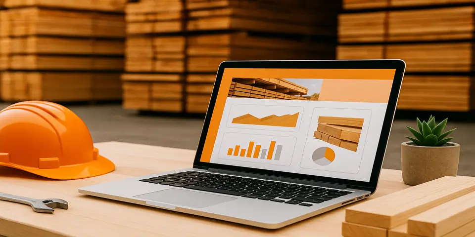 Laptop screen showing analytics for digital transformation and growth.