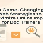 Dog trainer using digital tools and web analytics to grow business online.