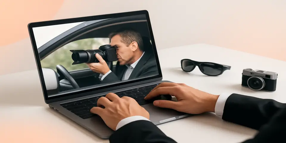 : Laptop showing investigation analytics and data insights