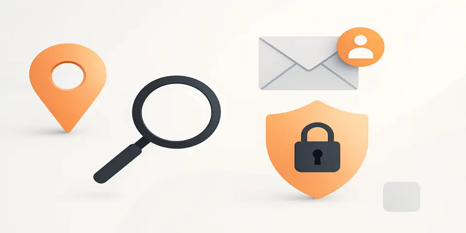 Modern abstract shapes symbolizing digital investigation networks