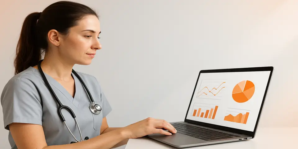 Tablet displaying AI analytics for veterinary diagnosis