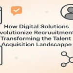 Digital recruitment concept with icons, modern design, and hiring-focused visuals supporting recruitment strategy messaging.