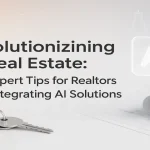 Modern real estate concept integrating AI and technology with property visuals