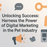 Central headline surrounded by symbolic digital elements representing online growth and marketing strategy.