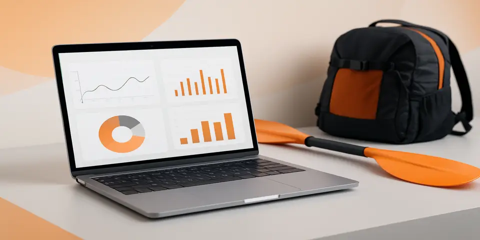 Hyper-real recreation equipment and digital interface tools symbolizing new opportunities for recreation businesses.