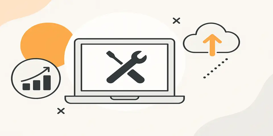 Abstract digital innovation and connectivity symbols representing modernization and growth for museums and cultural institutions