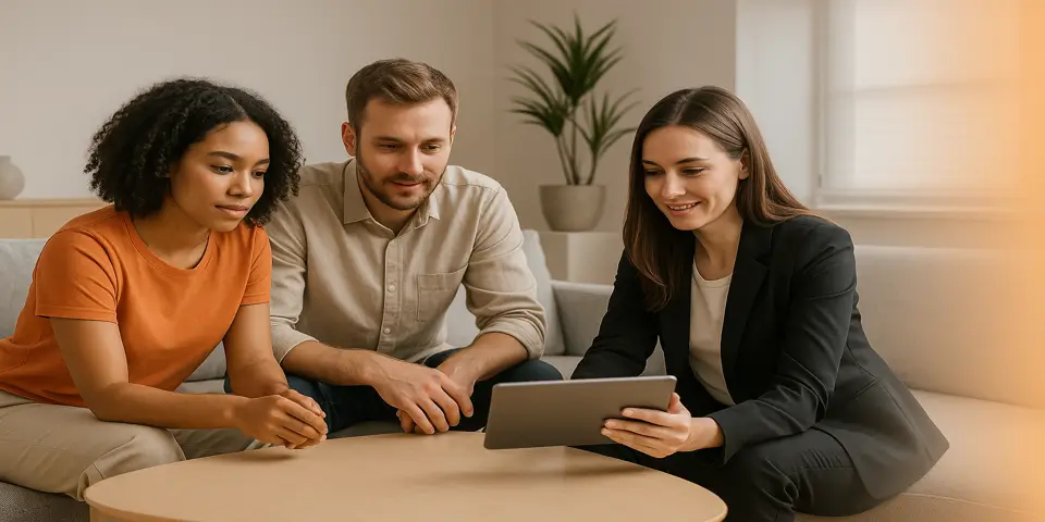 Team analyzing booking analytics and digital campaign performance to grow rental revenue