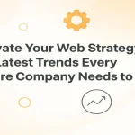 Central title surrounded by web strategy icons such as browser windows, analytics, and coding elements