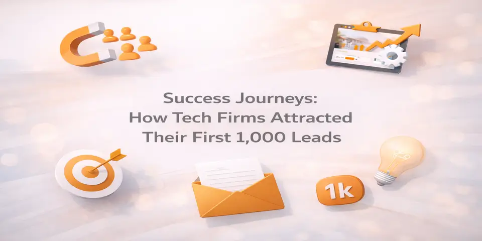 A visual representation of how technology firms scale lead generation through digital strategy.