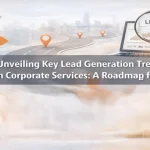 Lead generation roadmap with signboards, analytics, and a funnel representing growth.