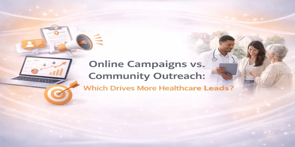 Online campaigns versus community outreach strategies driving healthcare leads
