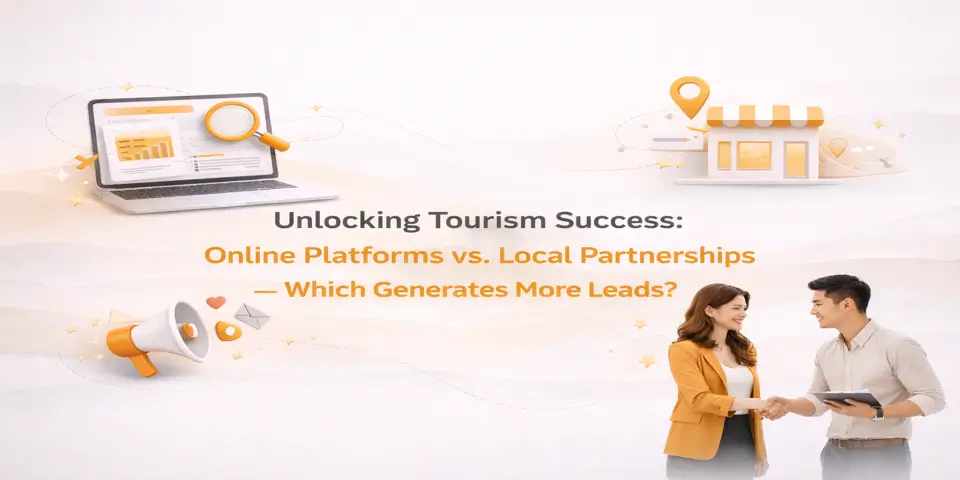 Comparing online platforms and local partnerships for tourism lead generation