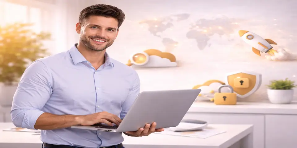 IT professional managing SaaS technology and digital infrastructure