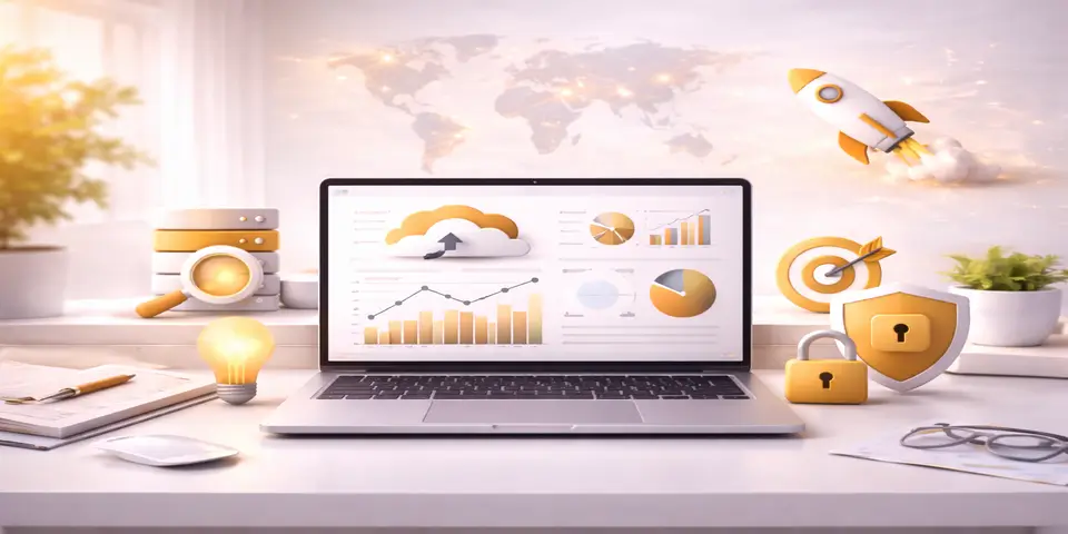Analytics dashboard showing SaaS growth powered by IT infrastructure