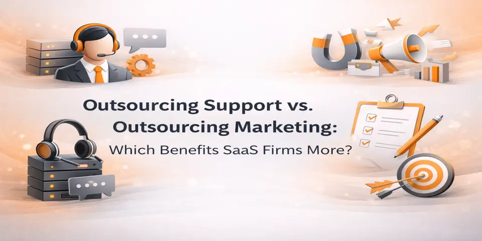 Outsourcing support vs outsourcing marketing comparison for SaaS companies