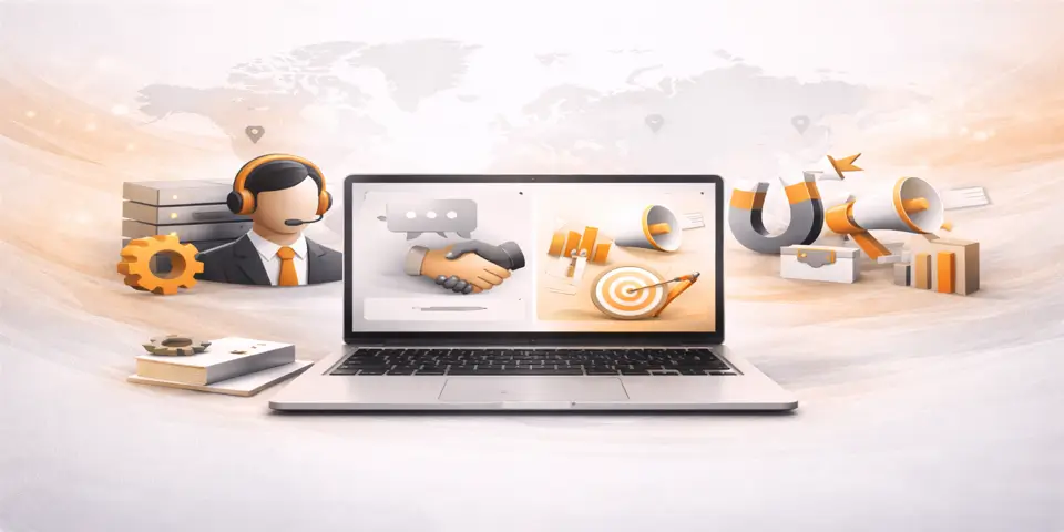 SaaS platform showing outsourcing support and marketing strategy comparison