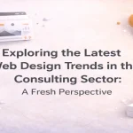 latest web design trends in consulting sector with modern ui elements and visuals