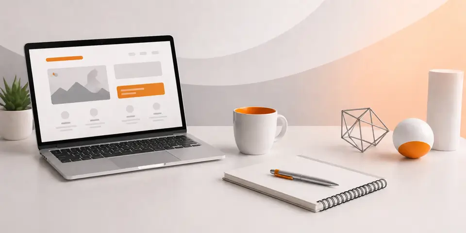 modern laptop with consulting website interface representing professional web design practices