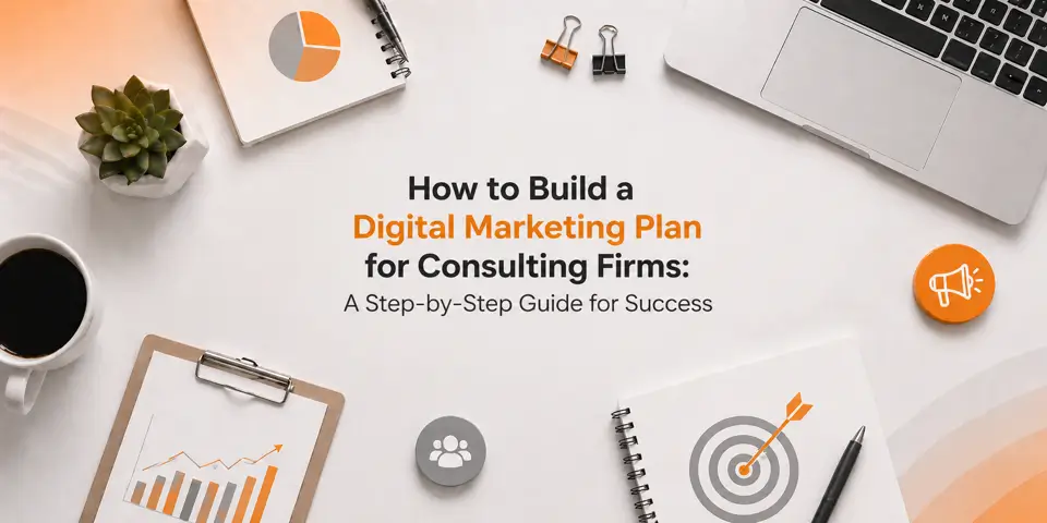 how to build a digital marketing plan for consulting firms featured strategy banner