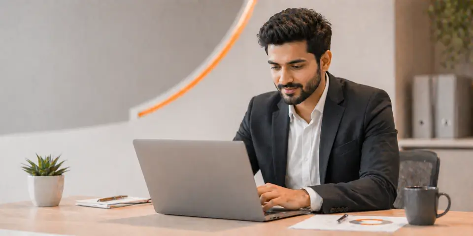 professional consultant working on digital campaign strategy for business growth