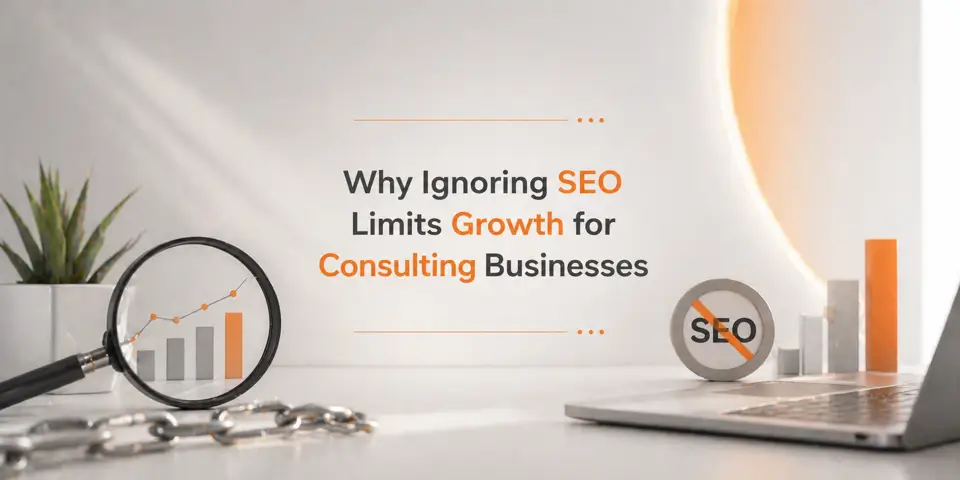 why ignoring SEO limits growth for consulting businesses featured strategy banner