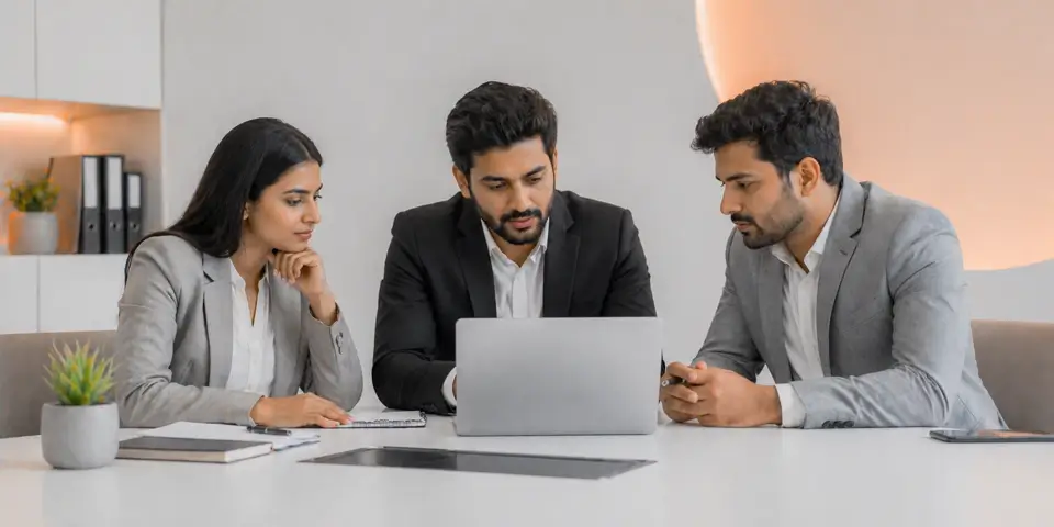 consulting team collaborating on SEO strategy and digital growth planning