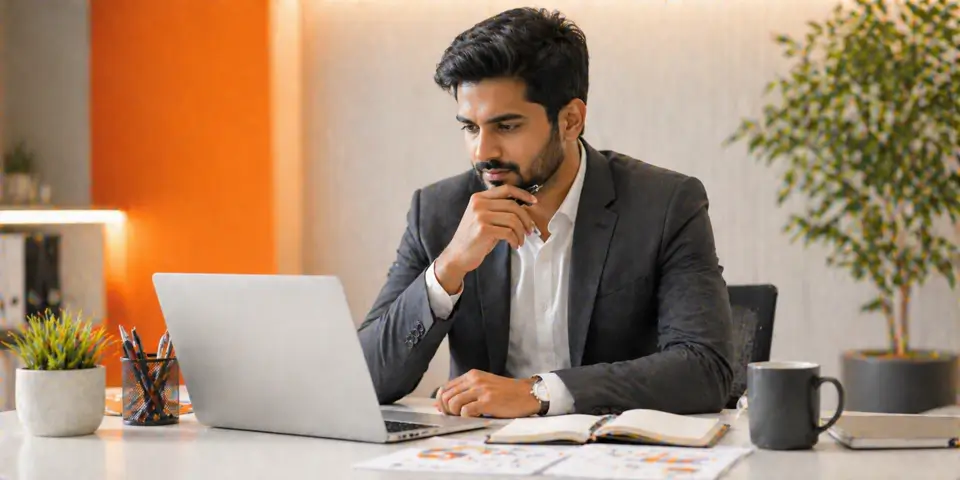 professional consultant planning digital marketing strategy for consulting business growth