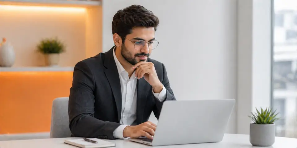 professional consultant using AI insights to improve consulting services and business strategy