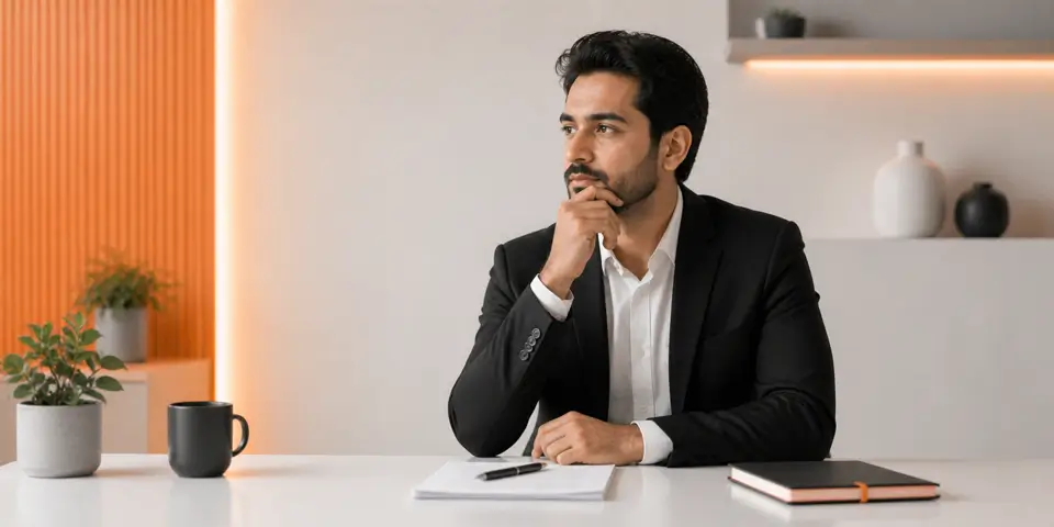 professional consultant analyzing AI trends to improve consulting strategy and sustainable growth
