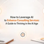 AI-powered consulting services featured image with modern business technology visuals