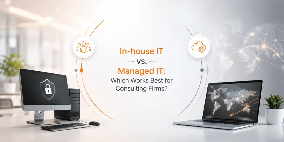Comparison between in-house IT and managed IT solutions for consulting firms