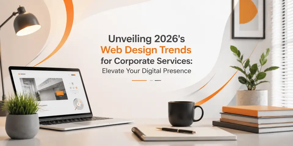 Modern corporate website showcasing 2026 web design trends for digital growth