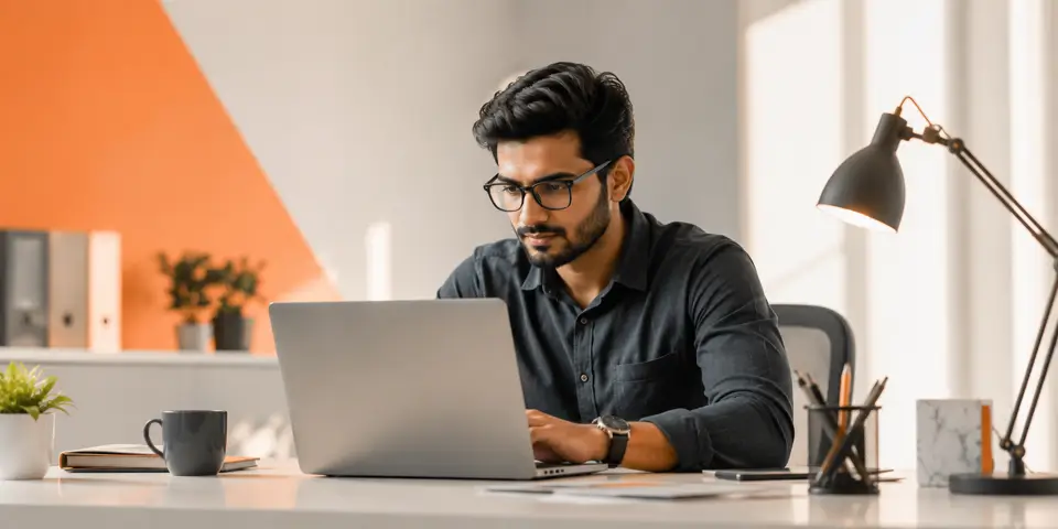 Professional web designer creating future-ready corporate website experiences